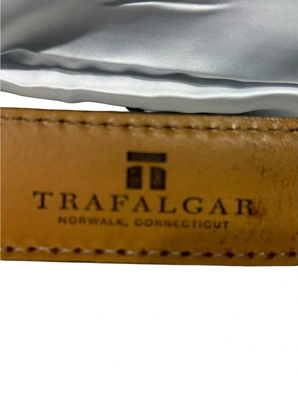 Trafalgar - Alston Men's Leather belt. Size 42. 35 mm. Gray Suede